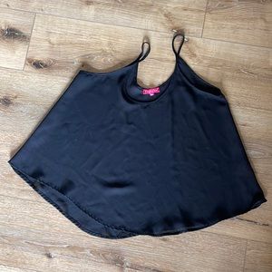 Black sheer spaghetti strap tank